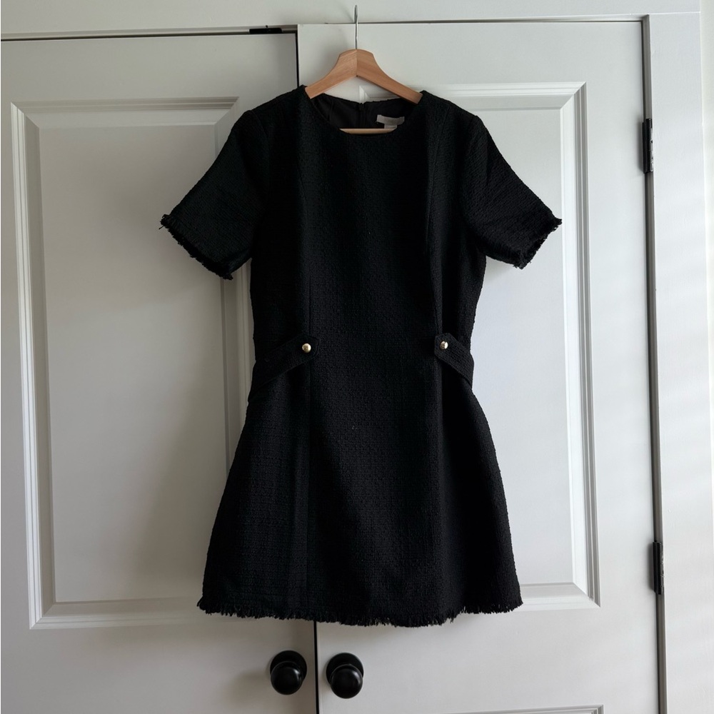 H&M Black A-line Mini Dress Short Sleeve